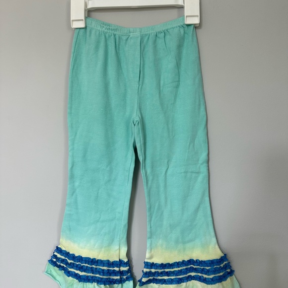 Toddler long sleeve shirt and ruffle pants matching set tie dye size 3T - Picture 2 of 11